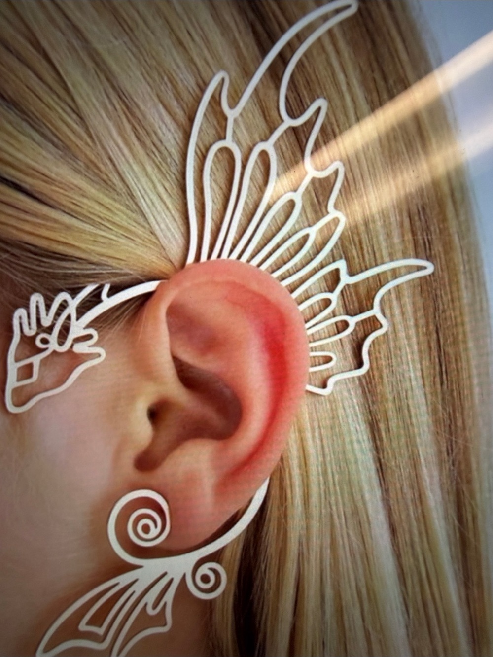 Silver flower Ear Cuff -Accessories see 2nd photo for content